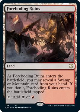 Foreboding Ruins 238 card from Commander: Adventures in the Forgotten Realms