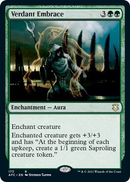 Verdant Embrace 173 card from Commander: Adventures in the Forgotten Realms