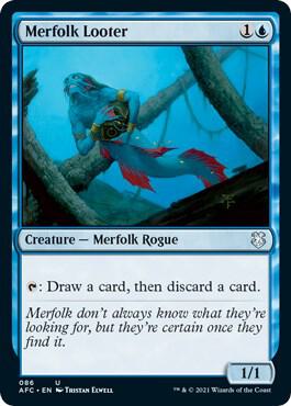 Merfolk Looter 86 card from Commander: Adventures in the Forgotten Realms