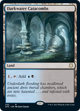 Darkwater Catacombs 232 card from Commander: Adventures in the Forgotten Realms
