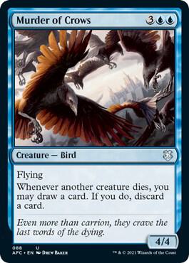 Murder of Crows 88 card from Commander: Adventures in the Forgotten Realms