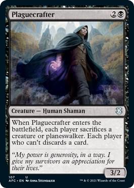Plaguecrafter 107 card from Commander: Adventures in the Forgotten Realms