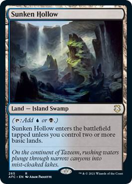Sunken Hollow 265 card from Commander: Adventures in the Forgotten Realms