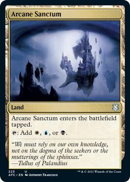 Arcane Sanctum 223 card from Commander: Adventures in the Forgotten Realms