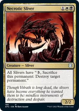 Necrotic Sliver 188 card from Commander: Adventures in the Forgotten Realms