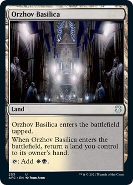 Orzhov Basilica 253 card from Commander: Adventures in the Forgotten Realms
