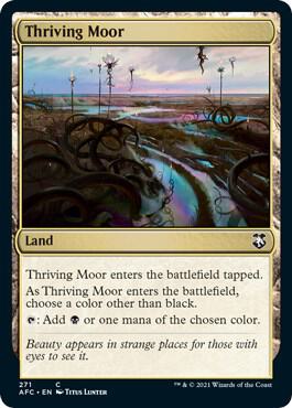 Thriving Moor 271 card from Commander: Adventures in the Forgotten Realms