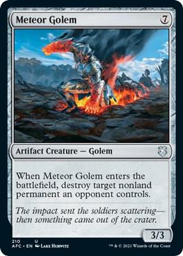 Meteor Golem 210 card from Commander: Adventures in the Forgotten Realms