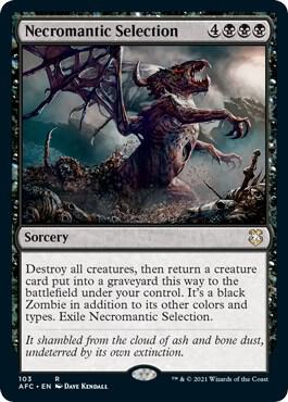 Necromantic Selection 103 card from Commander: Adventures in the Forgotten Realms