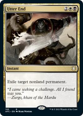 Utter End 195 card from Commander: Adventures in the Forgotten Realms