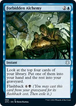Forbidden Alchemy 84 card from Commander: Adventures in the Forgotten Realms