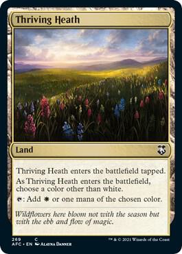 Thriving Heath 269 card from Commander: Adventures in the Forgotten Realms