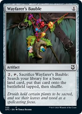Wayfarer's Bauble 222 card from Commander: Adventures in the Forgotten Realms