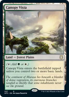 Canopy Vista 227 card from Commander: Adventures in the Forgotten Realms