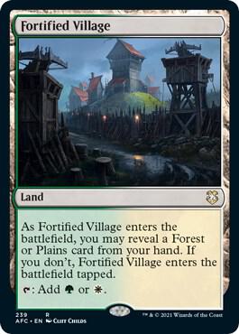 Fortified Village 239 card from Commander: Adventures in the Forgotten Realms