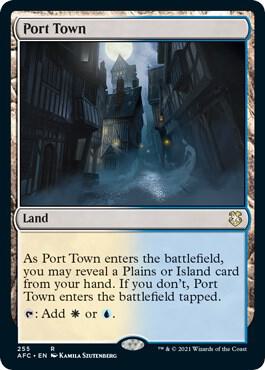 Port Town 255 card from Commander: Adventures in the Forgotten Realms