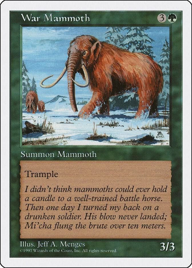 War Mammoth card from Fifth Edition