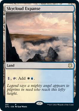 Skycloud Expanse 261 card from Commander: Adventures in the Forgotten Realms