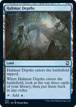 Halimar Depths 244 card from Commander: Adventures in the Forgotten Realms