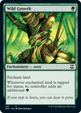 Wild Growth 174 card from Commander: Adventures in the Forgotten Realms