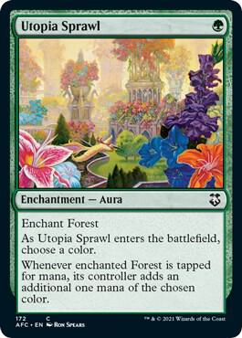Utopia Sprawl 172 card from Commander: Adventures in the Forgotten Realms