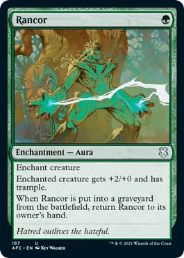 Rancor 167 card from Commander: Adventures in the Forgotten Realms