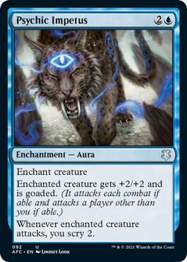 Psychic Impetus 92 card from Commander: Adventures in the Forgotten Realms
