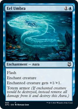 Eel Umbra 83 card from Commander: Adventures in the Forgotten Realms