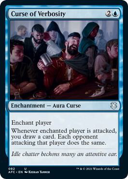 Curse of Verbosity 82 card from Commander: Adventures in the Forgotten Realms