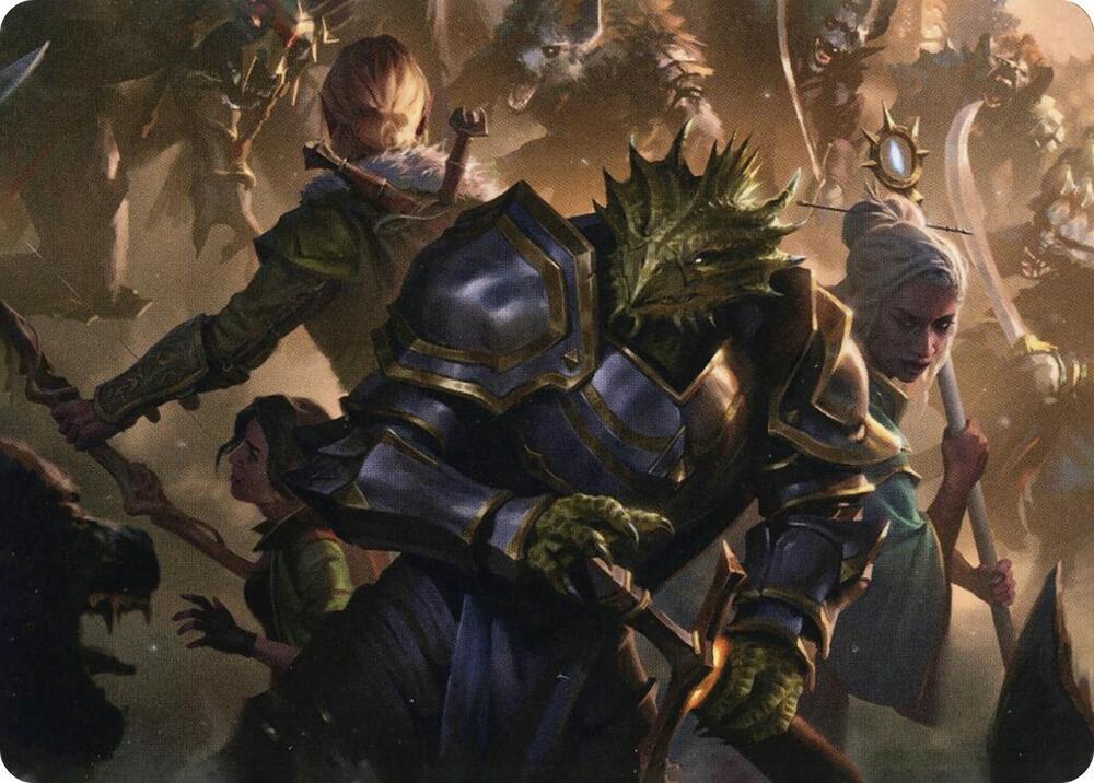 You Come to the Gnoll Camp Art Card 42 card from Art Series: Adventures in the Forgotten Realms