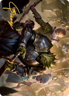 You Come to the Gnoll Camp Art Card (Gold-Stamped Signature) 42 card from Art Series: Adventures in the Forgotten Realms