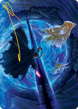 Bar the Gate Art Card (Gold-Stamped Signature) 45 card from Art Series: Adventures in the Forgotten Realms