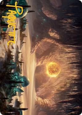 Plains (265) Art Card (Gold-Stamped Signature) 63 card from Art Series: Adventures in the Forgotten Realms