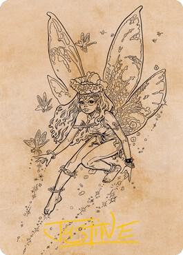 Pixie Guide (Showcase) Art Card (Gold-Stamped Signature) 78 card from Art Series: Adventures in the Forgotten Realms