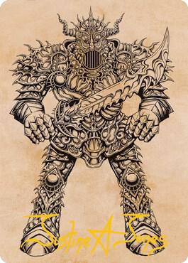 Iron Golem (Showcase) Art Card (Gold-Stamped Signature) 80 card from Art Series: Adventures in the Forgotten Realms