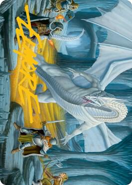 Cave of the Frost Dragon Art Card (Gold-Stamped Signature) 46 card from Art Series: Adventures in the Forgotten Realms