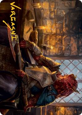 Jaded Sell-Sword Art Card (Gold-Stamped Signature) 47 card from Art Series: Adventures in the Forgotten Realms