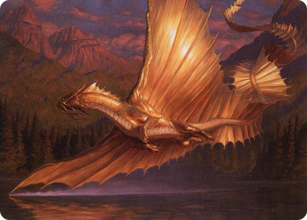 Adult Gold Dragon Art Card 58 card from Art Series: Adventures in the Forgotten Realms