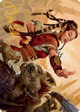 Half-Elf Monk Art Card (Gold-Stamped Signature) 28 card from Art Series: Adventures in the Forgotten Realms