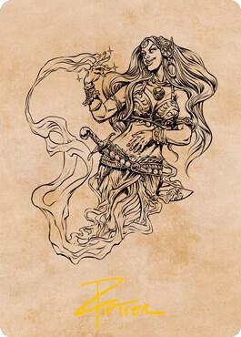 Djinni Windseer (Showcase) Art Card (Gold-Stamped Signature) 74 card from Art Series: Adventures in the Forgotten Realms