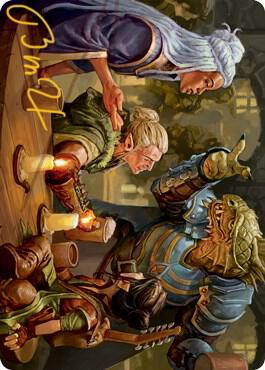 You Meet in a Tavern Art Card (Gold-Stamped Signature) 49 card from Art Series: Adventures in the Forgotten Realms