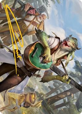 Wandering Troubadour Art Card (Gold-Stamped Signature) 64 card from Art Series: Adventures in the Forgotten Realms