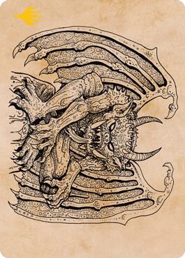 Cloister Gargoyle (Showcase) Art Card (Gold-Stamped) 65 card from Art Series: Adventures in the Forgotten Realms