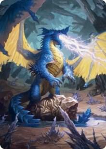 Blue Dragon Art Card 73 card from Art Series: Adventures in the Forgotten Realms