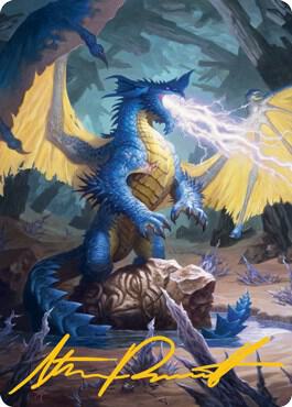 Blue Dragon Art Card (Gold-Stamped Signature) 73 card from Art Series: Adventures in the Forgotten Realms