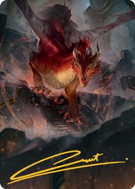 Red Dragon Art Card (Gold-Stamped Signature) 81 card from Art Series: Adventures in the Forgotten Realms