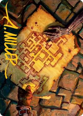 Dungeon Map Art Card (Gold-Stamped Signature) 57 card from Art Series: Adventures in the Forgotten Realms