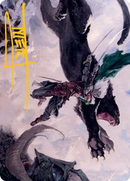 Drizzt Do'Urden Art Card (Gold-Stamped Signature) 52 card from Art Series: Adventures in the Forgotten Realms
