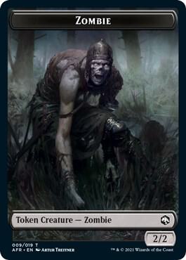 Zombie Token 9 card from Adventures in the Forgotten Realms