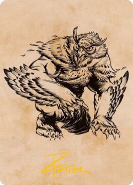 Owlbear (Showcase) Art Card (Gold-Stamped Signature) 76 card from Art Series: Adventures in the Forgotten Realms